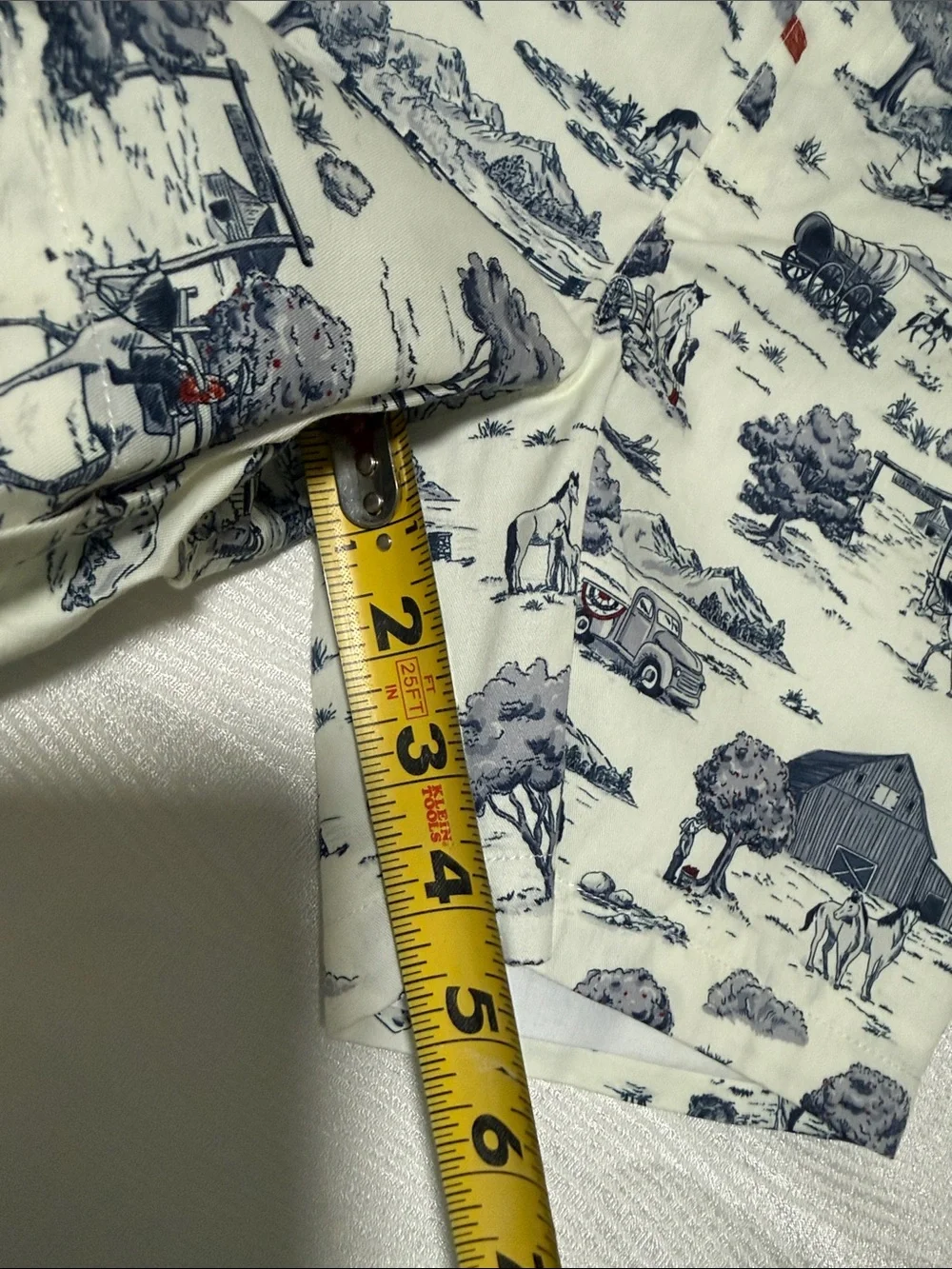 Boys Navy Button-Up Shirt with Toile Print Shorts size 6
